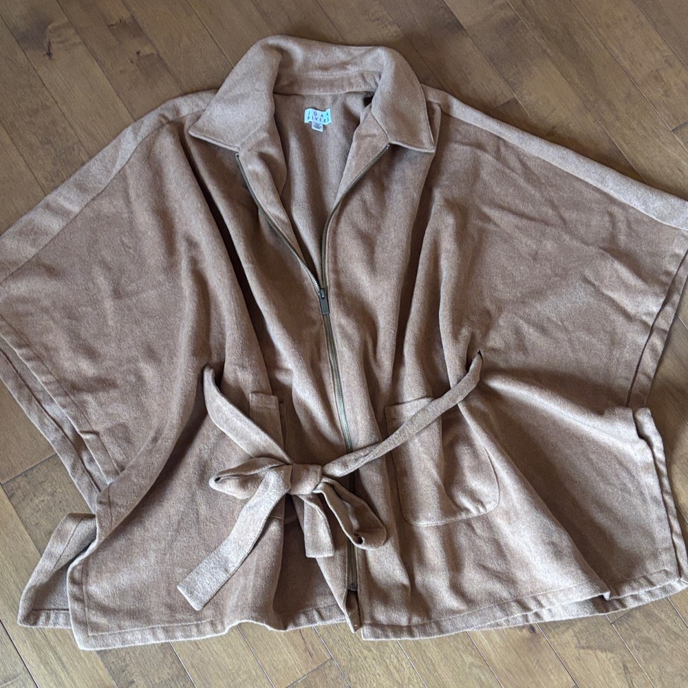 Joan Rivers Tan Cape with Belt